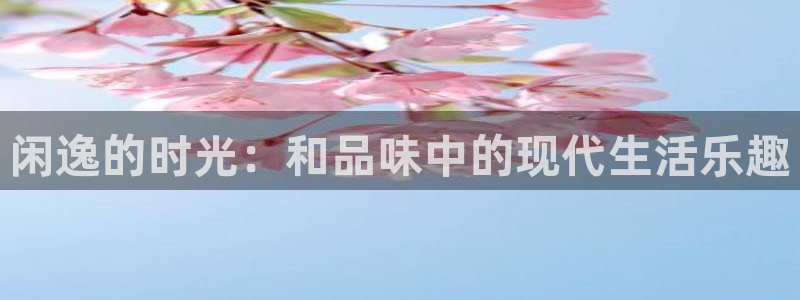 万向娱乐app：闲逸的时光：和品味中的现代生活乐趣